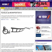 B92 - Konkurs za BOSIFEST2012