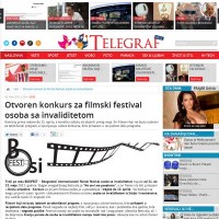 Telegraf - Otvoren konkurs za filmski festival osoba sa invaliditetom